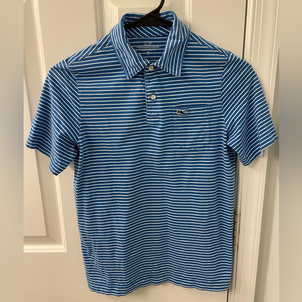 Vineyard Vines prima cotton boys polo shirt striped 12